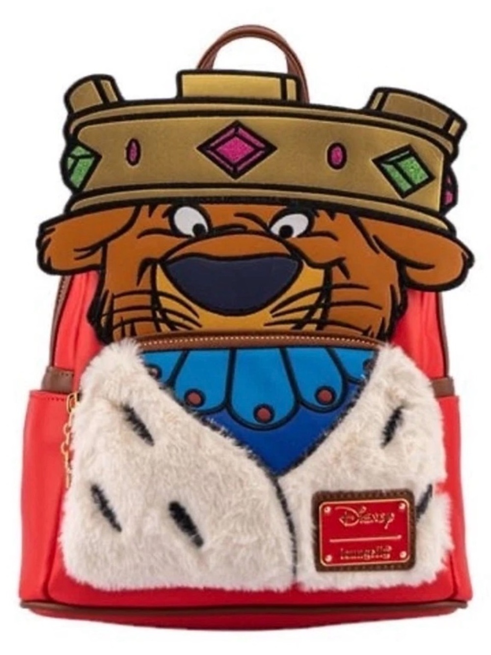 NEW w Tags Disney Loungefly PRINCE JOHN Lion Robin Hood Figural Cosplay Backpack